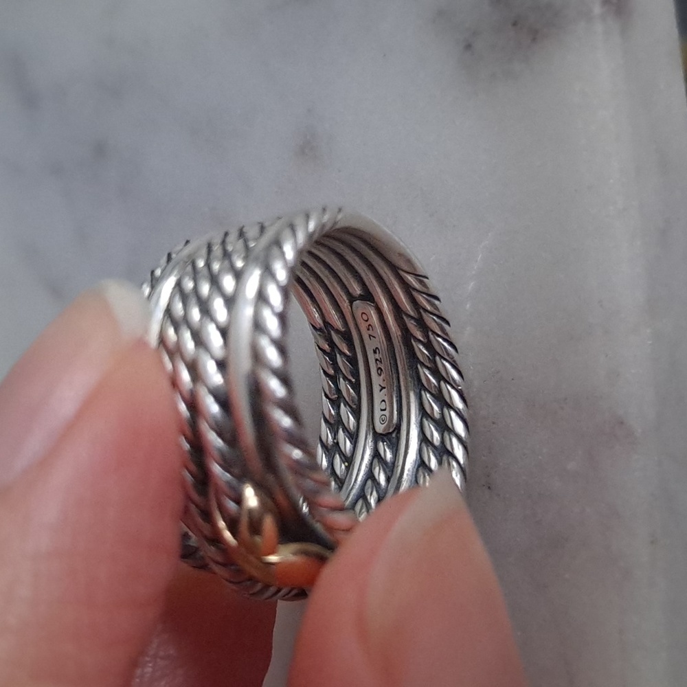 Authentic David Yurman Double X Crossover ring - Picture 8 of 16